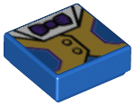Plaatje in Gallery viewer laden, LEGO® los onderdeel Tegel met Motief Blauw 3070bpb121