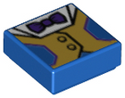 LEGO® los onderdeel Tegel met Motief Blauw 3070bpb121
