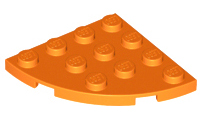 LEGO® los onderdeel Plaat Rond in kleur Oranje 30565