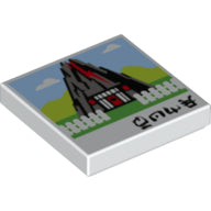 Plaatje in Gallery viewer laden, LEGO® los onderdeel Tegel met Motief Wit 3068bpb1101