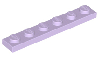 LEGO® los onderdeel Plaat Algemeen in kleur Lavendel 3666