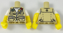 Plaatje in Gallery viewer laden, LEGO® los onderdeel Lijf met Motief Geelbruin 973pb2836c01