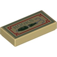 Plaatje in Gallery viewer laden, LEGO® los onderdeel Tegel met Motief Geelbruin 3069bpb617