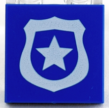 Plaatje in Gallery viewer laden, LEGO® los onderdeel Tegel met Motief Blauw 3068bpb1153