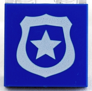 LEGO® los onderdeel Tegel met Motief Blauw 3068bpb1153