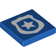 Plaatje in Gallery viewer laden, LEGO® los onderdeel Tegel met Motief Blauw 3068bpb1153