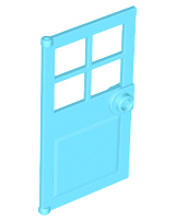 Plaatje in Gallery viewer laden, LEGO® los onderdeel Deur in kleur Medium Azuurblauw 60623