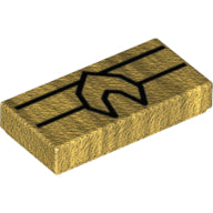 Plaatje in Gallery viewer laden, LEGO® los onderdeel Tegel met Motief Parel Goud 3069bpb630