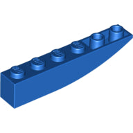 LEGO® los onderdeel Dakpan Gebogen in kleur Blauw 42023