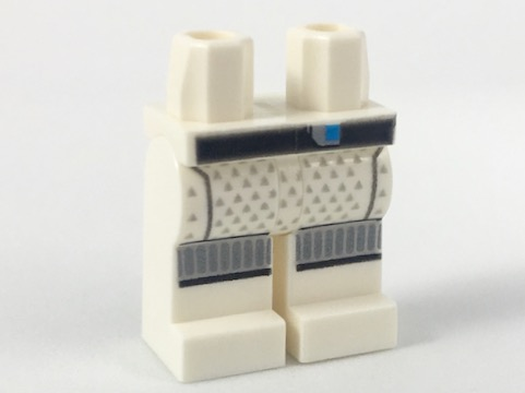 LEGO® los onderdeel Benen met Motief Wit 970c00pb0773