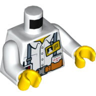 Plaatje in Gallery viewer laden, LEGO® los onderdeel Lijf met Motief Wit 973pb2990c01
