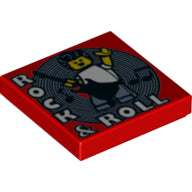 Plaatje in Gallery viewer laden, LEGO® los onderdeel Tegel met Motief Rood 3068bpb1136