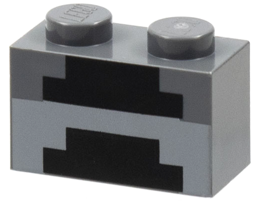 LEGO® Steen met Motief Donker Blauwachtig Grijs 3004pb161