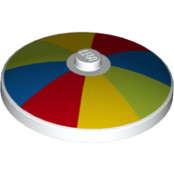 LEGO® los onderdeel Schaal met Motief in kleur Wit 3960pb043