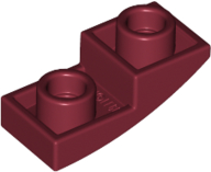 LEGO® los onderdeel Dakpan Gebogen in kleur Donkerrood 24201