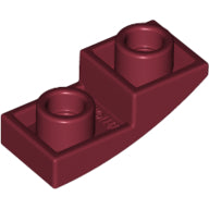 Plaatje in Gallery viewer laden, LEGO® los onderdeel Dakpan Gebogen in kleur Donkerrood 24201