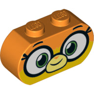 Plaatje in Gallery viewer laden, LEGO® onderdeel Steen Aangepast met Motief Oranje 35477pb001