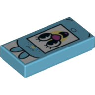 LEGO® Tegel met Motief Medium Azuurblauw 3069bpb0673