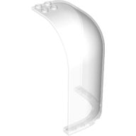 Paneel 6 x 6 x 9 hoek convex met gebogen bovenkant in Doorzichtig