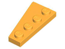 Plaatje in Gallery viewer laden, LEGO® los onderdeel Wig Plaat Helder Licht Oranje 41769