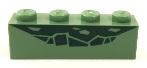 LEGO® los onderdeel Steen met Motief Zandgroen 3010pb230