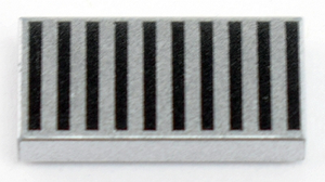 LEGO® Tegel met Motief Metallisch Zilver 3069bpb0660