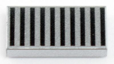 LEGO® Tegel met Motief Metallisch Zilver 3069bpb0660