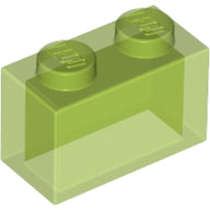 Plaatje in Gallery viewer laden, LEGO® los onderdeel Steen Doorschijnend Helder Groen 3065