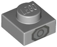 LEGO® Plaat met Motief Licht Blauwachtig Grijs 3024pb011