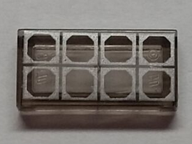 LEGO® Tegel met Motief Doorzichtig Zwart 3069bpb0551