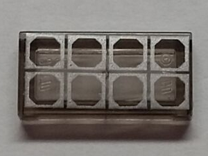 LEGO® Tegel met Motief Doorzichtig Zwart 3069bpb0551