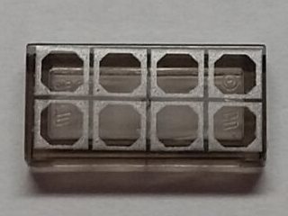 LEGO® Tegel met Motief Doorzichtig Zwart 3069bpb0551