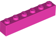 LEGO® los onderdeel Steen in kleur Donker Roze 3009
