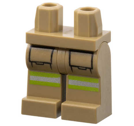 LEGO® Benen met Motief Donker Geelbruin 970c00pb0901