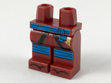 Plaatje in Gallery viewer laden, LEGO® los onderdeel Benen met Motief Donkerrood 970c00pb0906