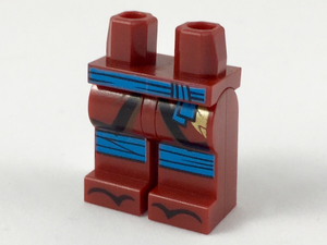 LEGO® los onderdeel Benen met Motief Donkerrood 970c00pb0906