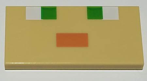 LEGO® los onderdeel Tegel met Motief Geelbruin 87079pb0554