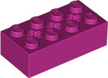 Plaatje in Gallery viewer laden, LEGO® los onderdeel Technische Steen in kleur Magenta 39789