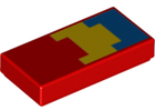 LEGO® los onderdeel Tegel met Motief Rood 3069bpb0699