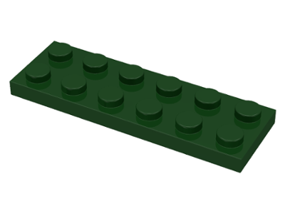 LEGO® los onderdeel Plaat Algemeen in kleur Donkergroen 3795