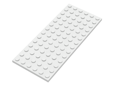 LEGO® los onderdeel Plaat Algemeen in kleur Wit 3456