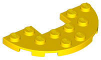 LEGO® los onderdeel Plaat Rond in kleur Geel 18646