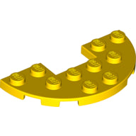 LEGO® los onderdeel Plaat Rond in kleur Geel 18646