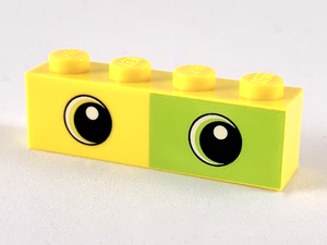 LEGO® los onderdeel Steen met Motief in kleur Geel 3010pb267