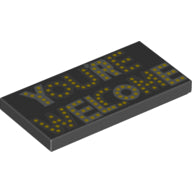 LEGO® los onderdeel Tegel met Motief Zwart 87079pb542