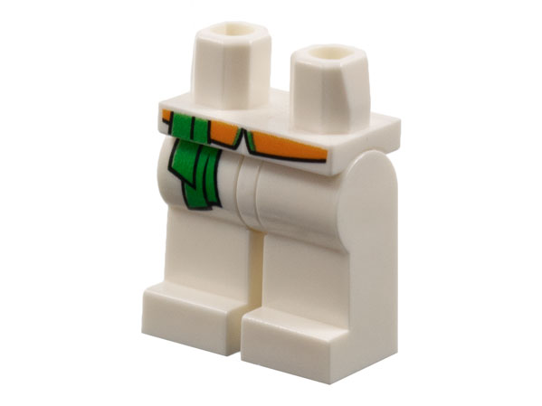 LEGO® los onderdeel Benen met Motief Wit 970c00pb0967