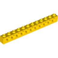 Plaatje in Gallery viewer laden, LEGO® los onderdeel Technische Steen in kleur Geel 3895