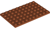 LEGO® los onderdeel Plaat Algemeen Donker Oranje 3033
