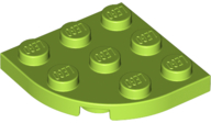 LEGO® los onderdeel Plaat Rond in kleur Limoen 30357