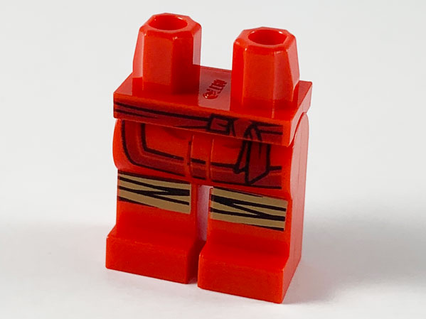 LEGO® los onderdeel Benen met Motief Rood 970c00pb0979